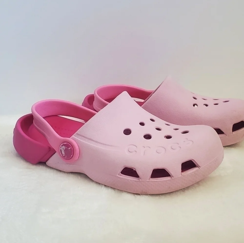 Crocs 2 Toned Pink Baya Classic Clog Child Size 12